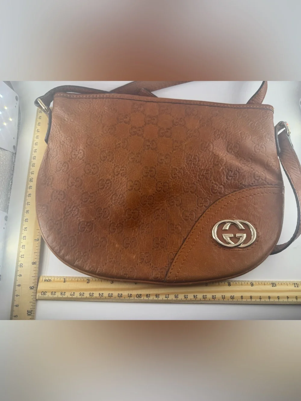 Gucci Bag Guccissima Leather Hobo GG Monogram Shoulder Bag Vintage Y2K Italy - Picture 10 of 14
